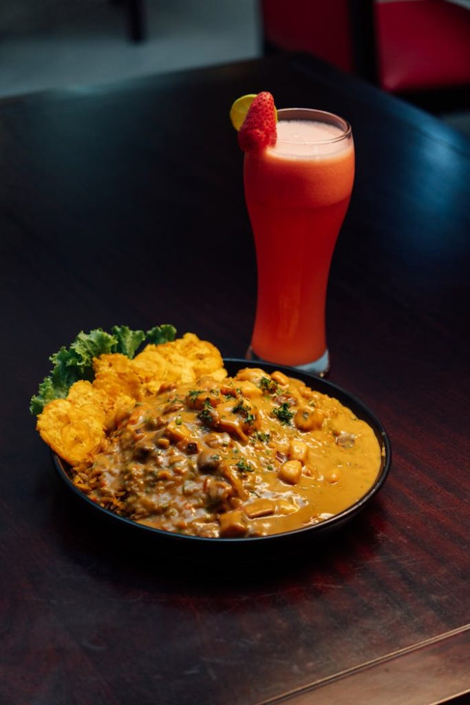 Caribbean plate with plantains